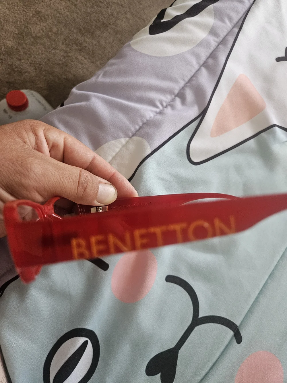 United Colors Of Benetton Red Transparent Glasses